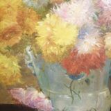 Painting flowers oil on canvas