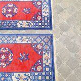 Paire de tapis d'orient fait main vintage chinois 140 x 072 cm