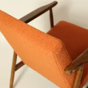 Vintage pumpkin orange lounge chair 1970s restored