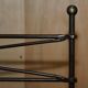 Vintage 3-panel wrought iron screen, bergère and hardwood.