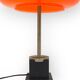 Oscar Torlasco, orange glass table / desk lamp, Prod. Lumi, 1960 ca.