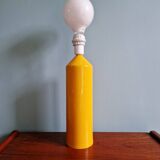 Vintage table lamp in yellow lacquered metal, 1980s