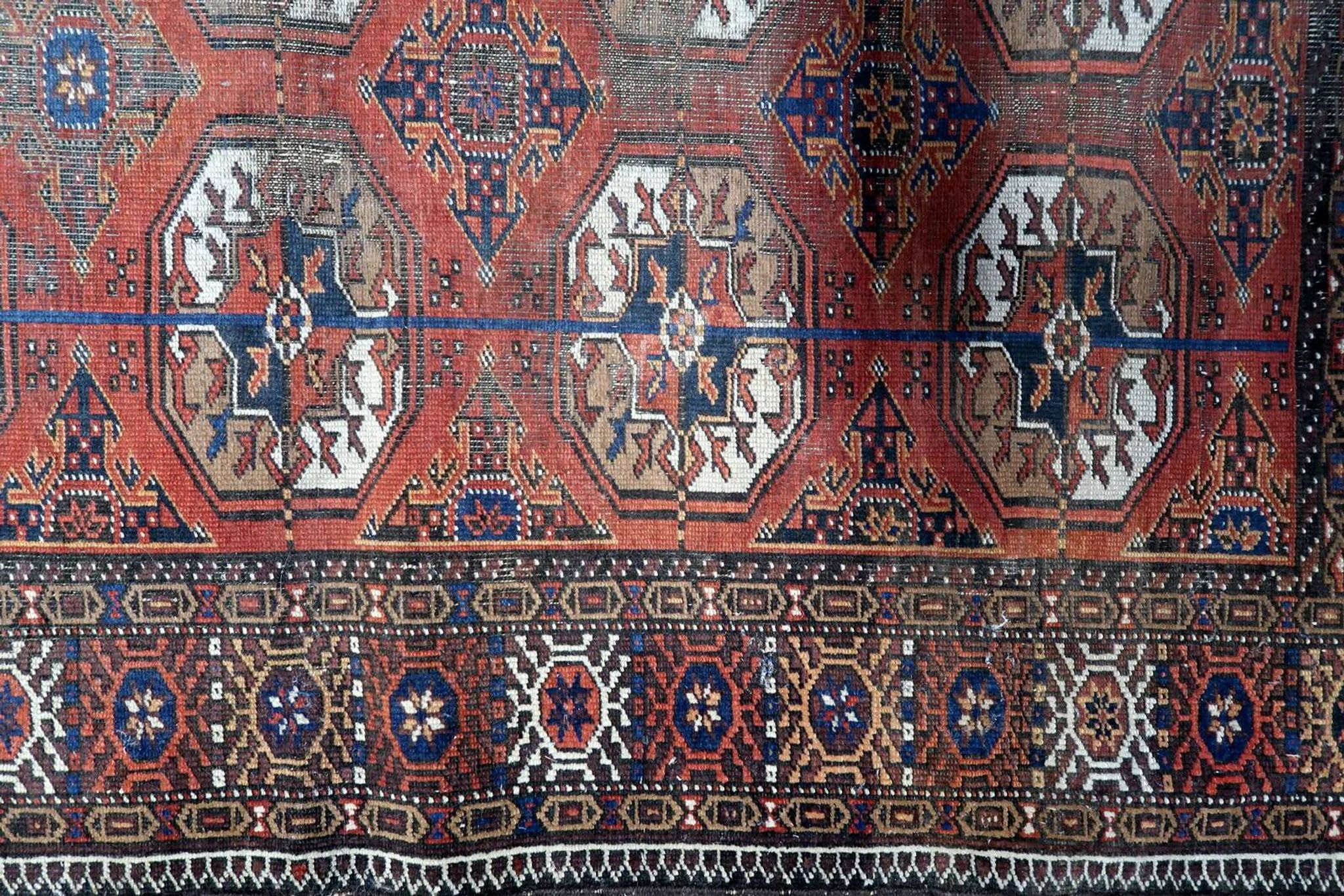 Tapis afghan Baluch vintage fait main 93 cm x 164 cm années 1920