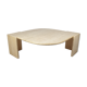 Table basse italienne travertin du milieu du siècle, années 1980