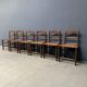 Ensemble de six chaises de cuisine anglaises anciennes