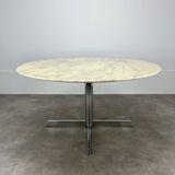 Roche Bobois round marble table for 6 people, 1970s
