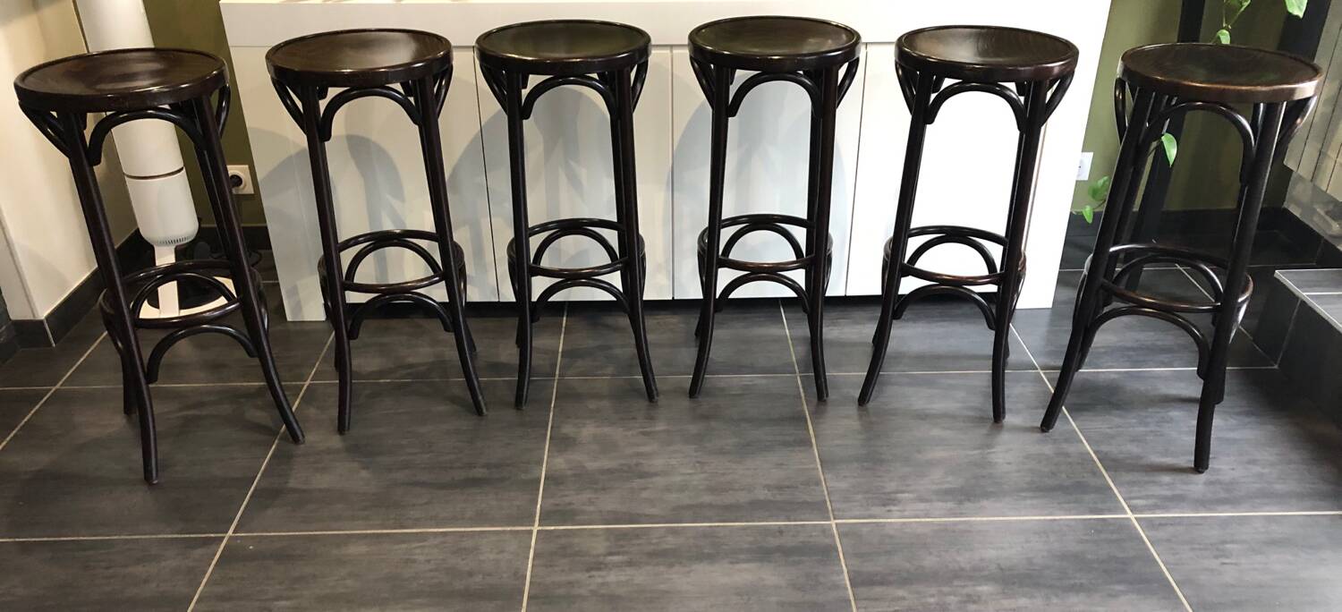 Series of 6 bistro stools