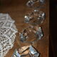 Set of polish crystal ashtrays as of cards