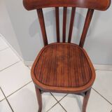 Suite of 12 chairs of bistrot Baumann 1940s
