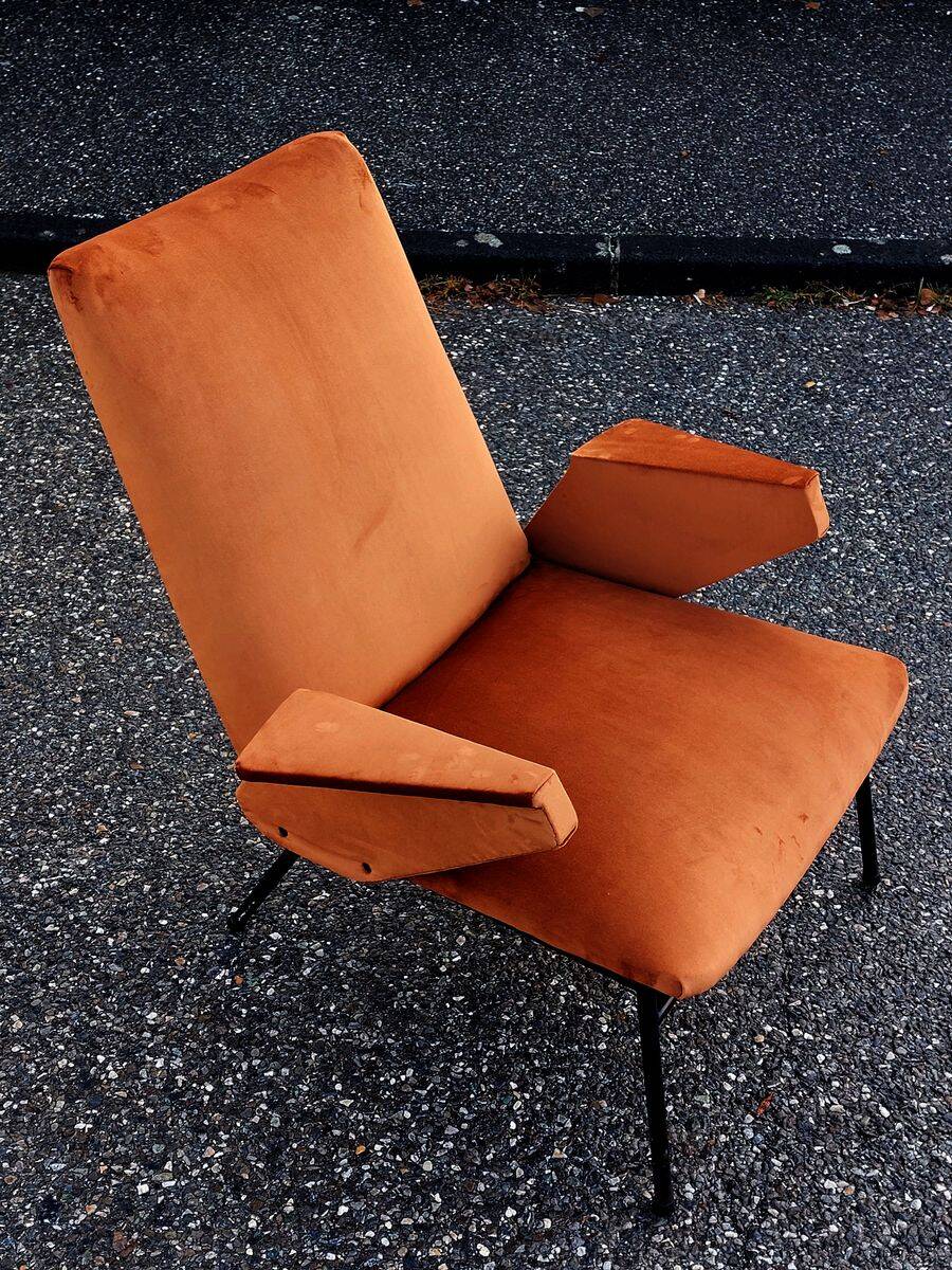 Fauteuil vintage moderniste restauré