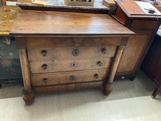 Empire style 4-drawer chest of drawers