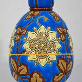 Vase decorated with flowers in enamels of longwy – early twentieth century