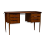 Danish teak desk with 6 drawers