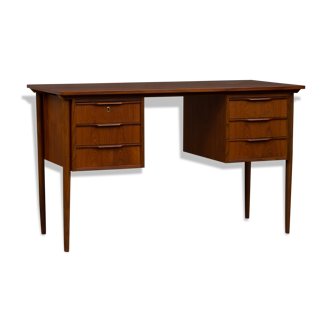 Danish teak desk with 6 drawers