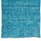 Tapis turc vintage fait main de 3 x 6 pieds surteint en bleu sarcelle, idéal pour les intérieurs modernes