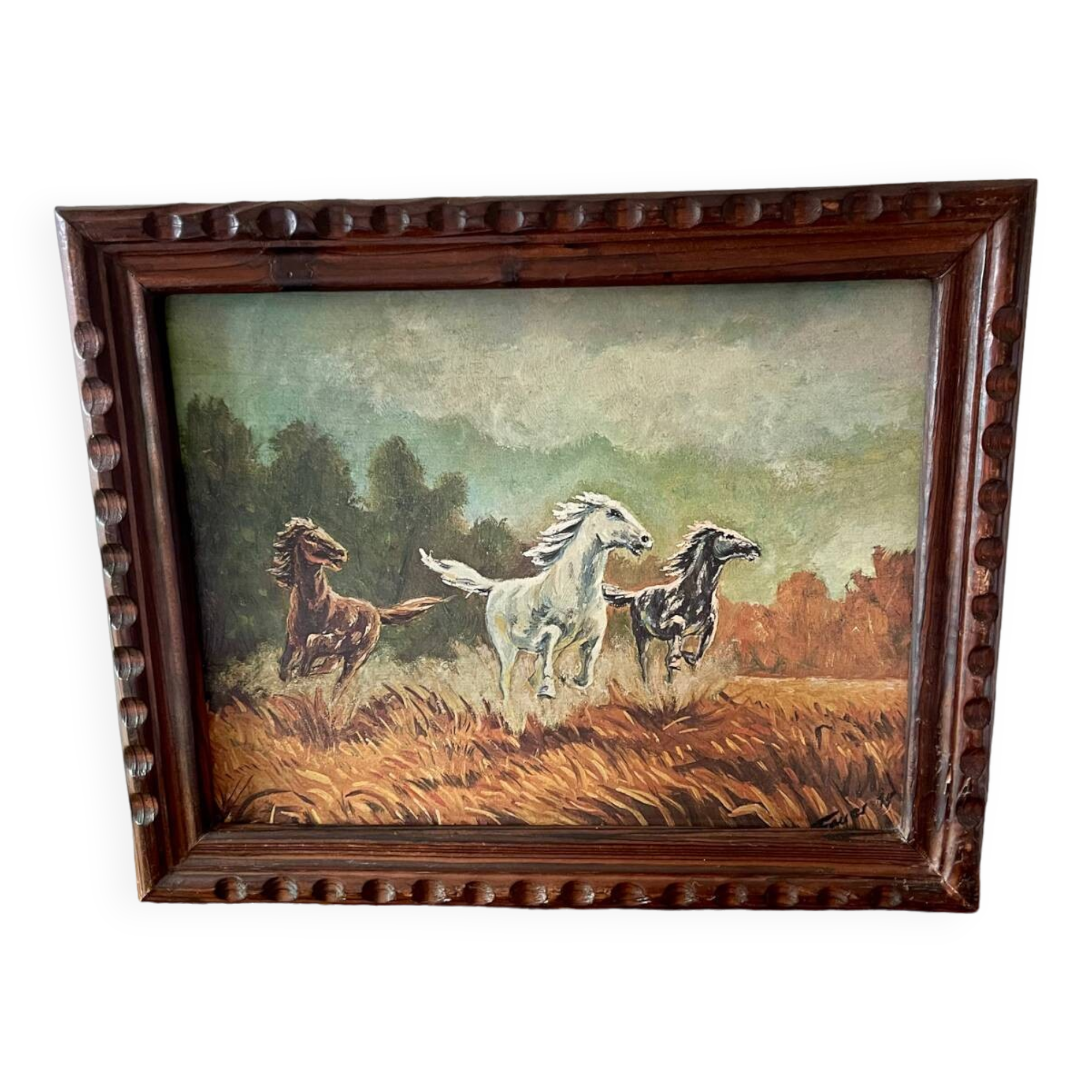 Reproduction of galloping horses