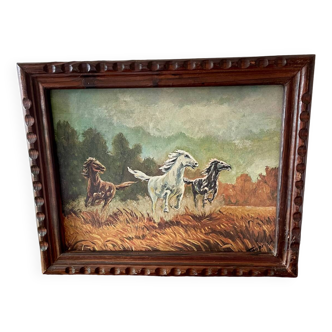 Reproduction of galloping horses