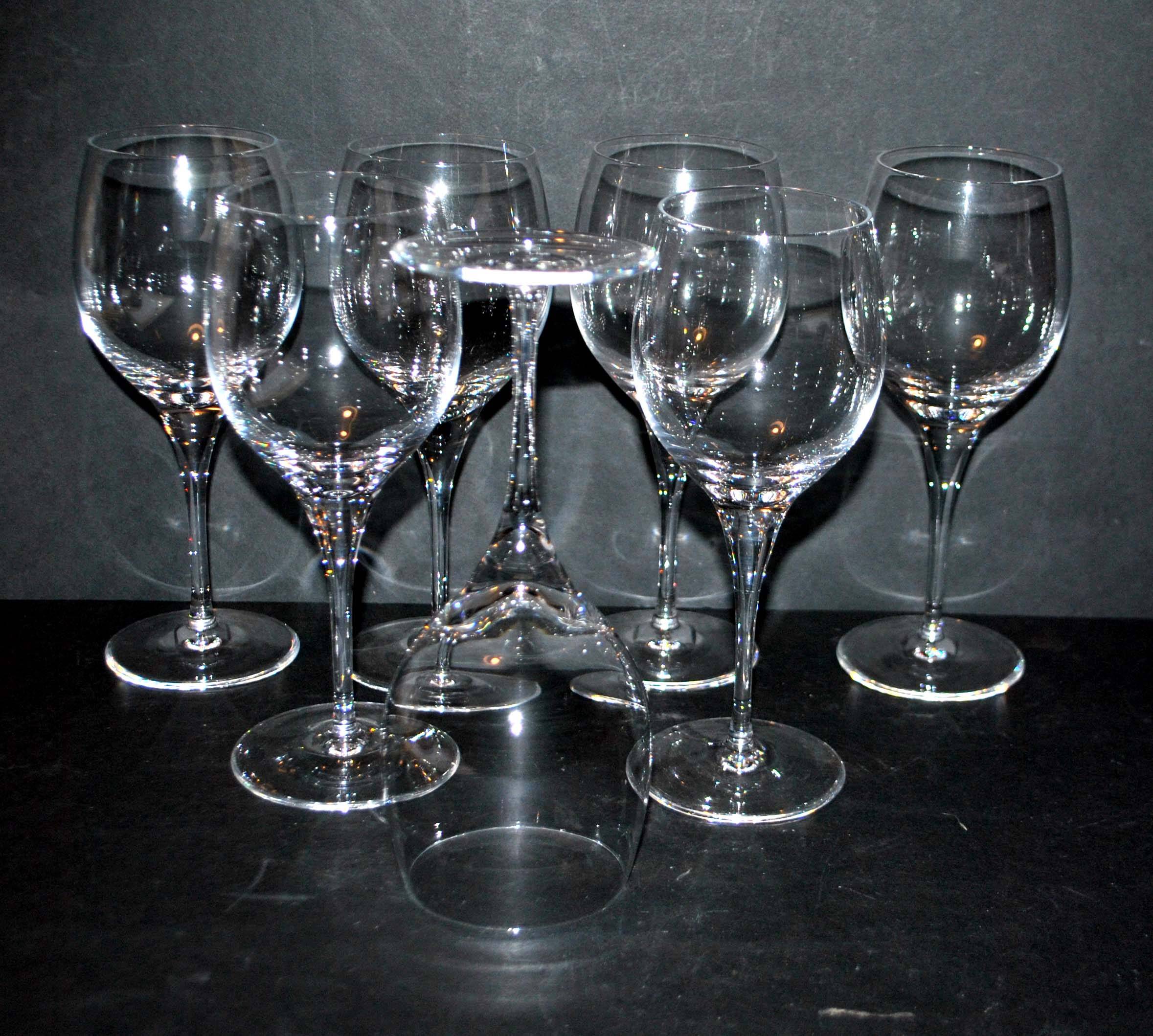 CRISTAL DE SEVRES Set of 7 white wine glasses Sèvres crystal tasting