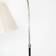 Floor lamp of chrome and black painted metal of Danish design, 1970s