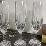 Set of 6 Champagne flutes in Villeroy and Boch crystal
