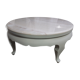 Table basse ronde avec plateau en marbre