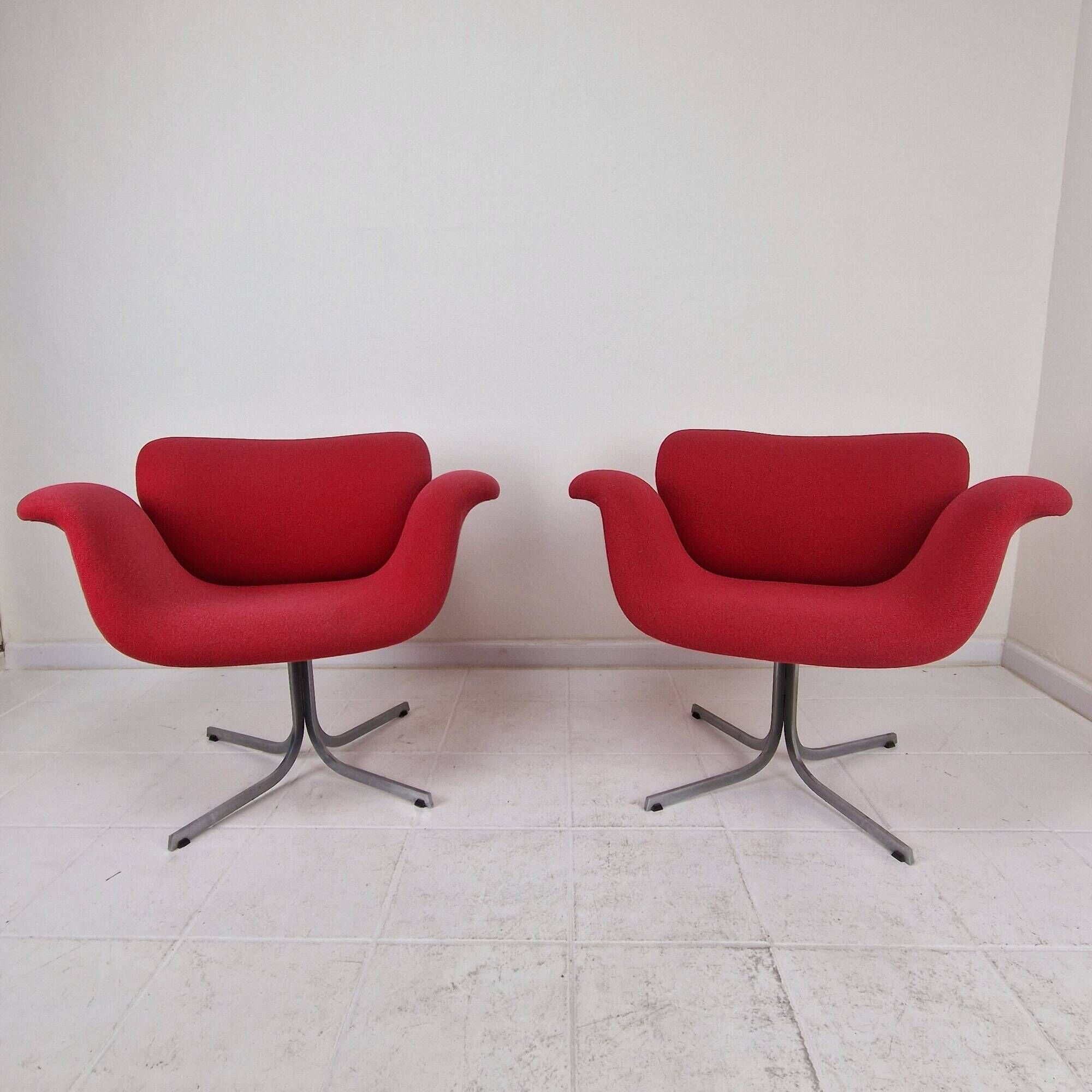 Set of 2 'Big Tulip' Easy Chairs (Model 543) by Pierre Paulin for Artifort