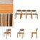 Suite of 4 chairs self beech brass and wool 1960