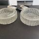 Pair of RZB ceiling lights, moulded glass, 1960. Germany.