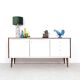 Buffet vintage en bois avec façades blanches, années 60
