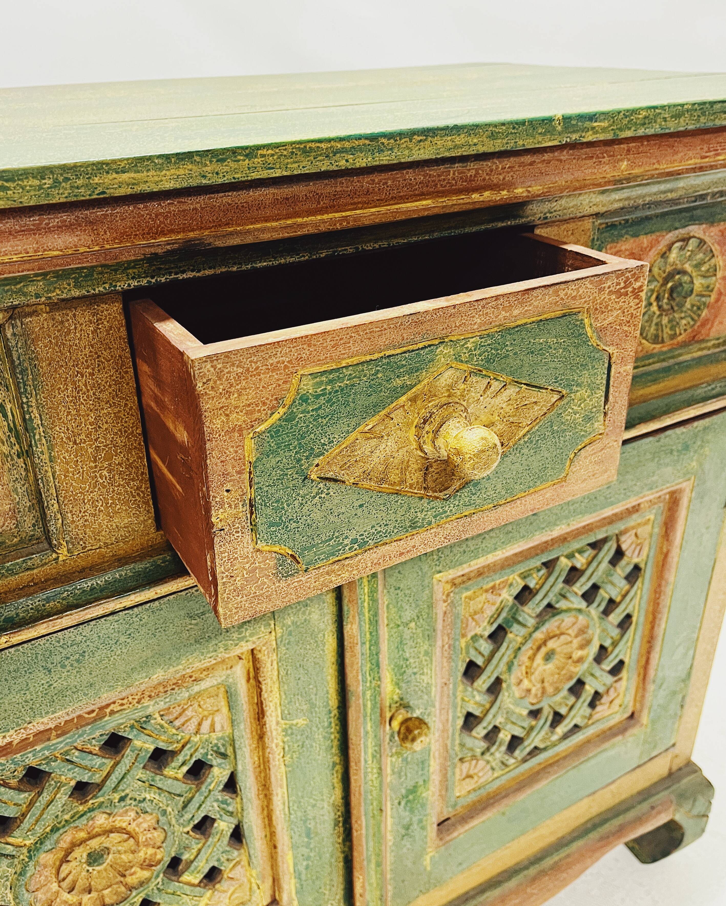 Indian Antique Cabinet with Carvings