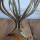 Art Nouveau brass flower chandelier