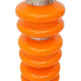 Orange and white glass floor lamp by Stilux Milano, 1970.