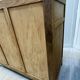 Antique Parisian buffet in oak and Carrara marble