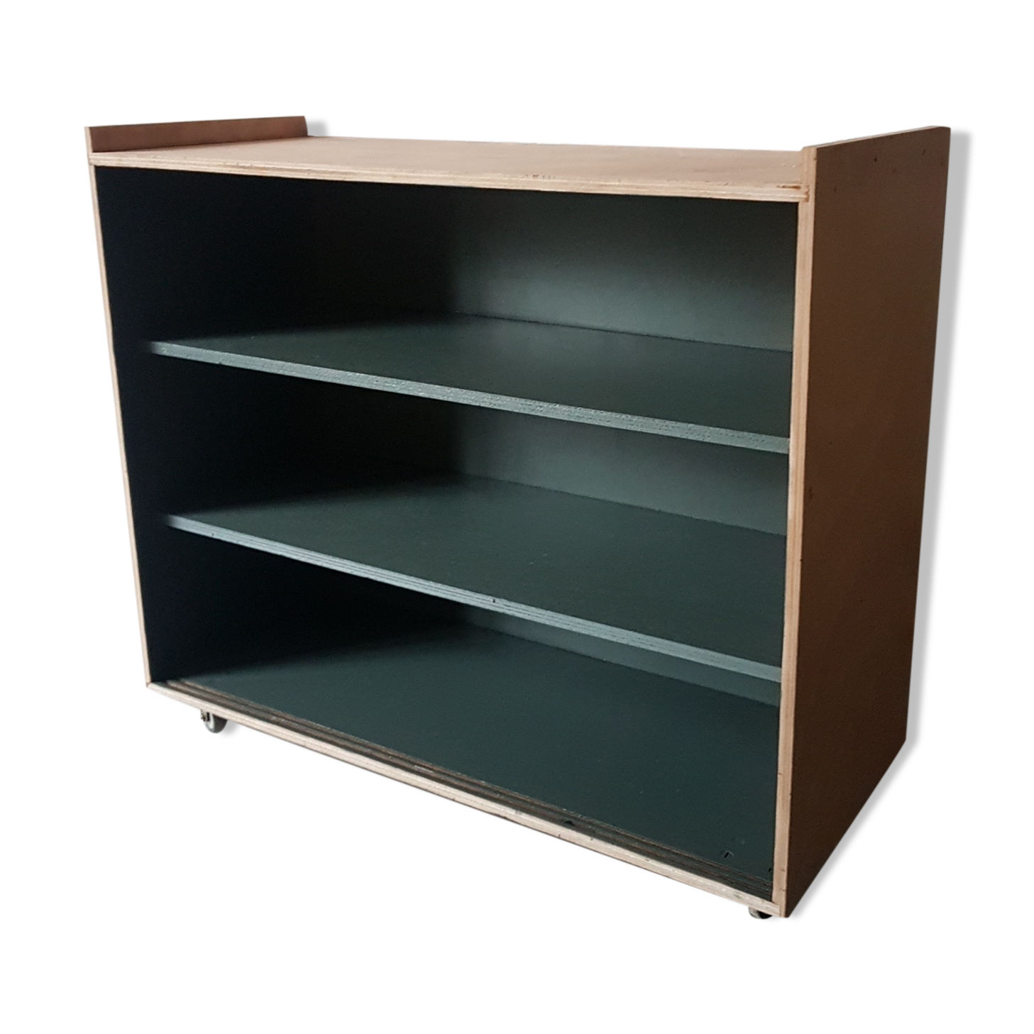 Bookcase on wheels vintage