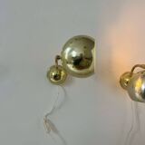 Pair of vintage adjustable wall lights, brass, Sweden 1970