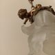 Bronze wall lamp and angel glass paste