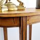 Oval side table with double top in wood - Art Deco style 1940