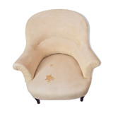 Toad armchair in yellow cotton