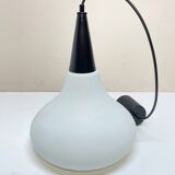 Suspension vintage en verre opalin