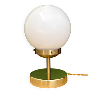 lampe à poser globe - opaline