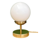 Vintage globe table lamp in white opaline.