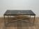 Table Basse de Style Néoclassique en Laiton à Plateau Laqué Représentant de