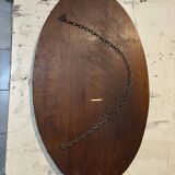 Oval beveled mirror with its chain