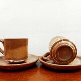 Service à café en grès vintage vers 1960