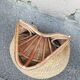 Fauteuil vintage de yoga rotin