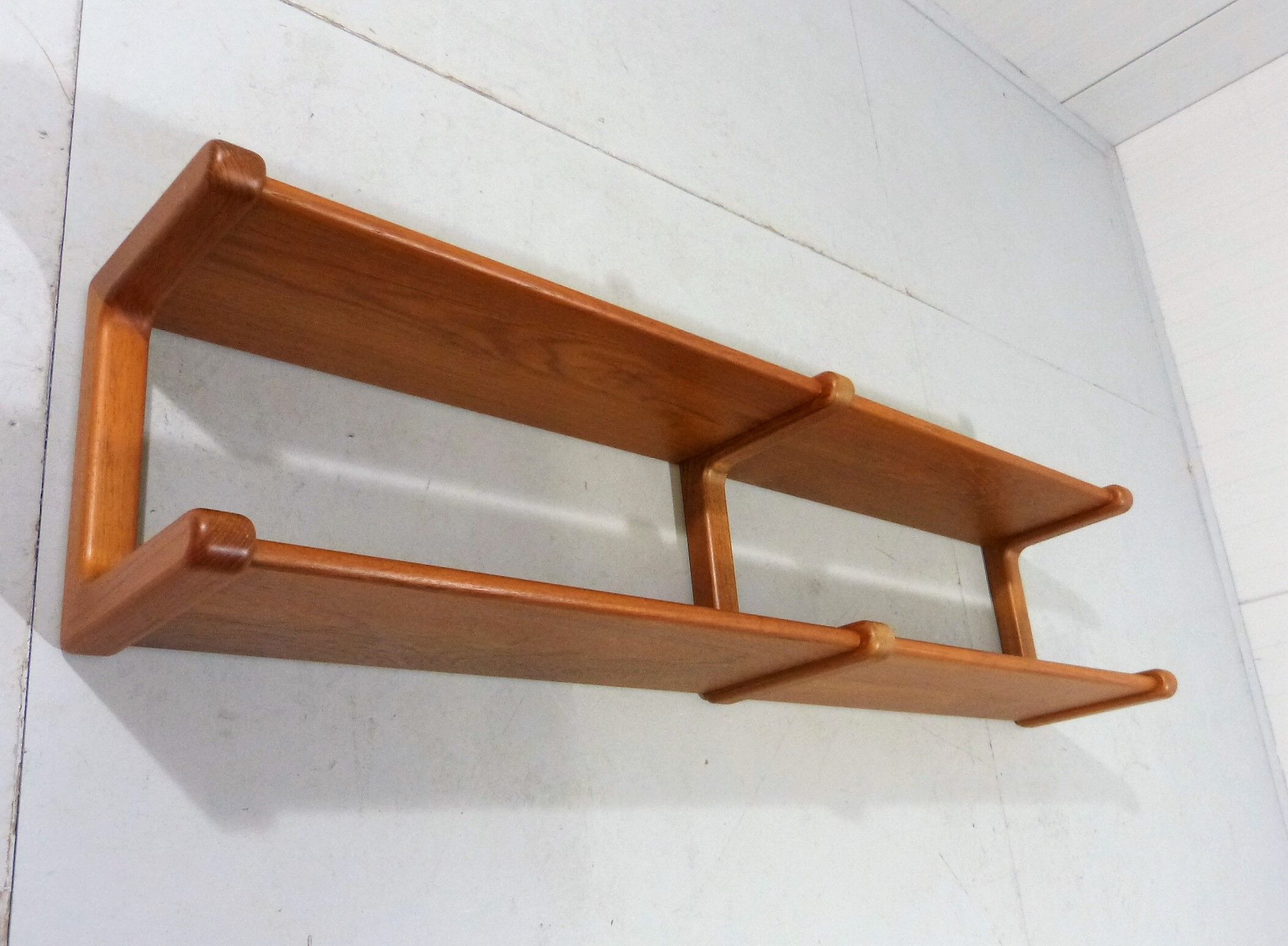 Dyrlund double teak wall shelf Denmark 1960’s
