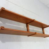 Dyrlund double teak wall shelf Denmark 1960’s