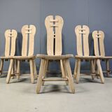 Vintage dining chairs by Depuydt, Belgium, set of 6 - 1960s