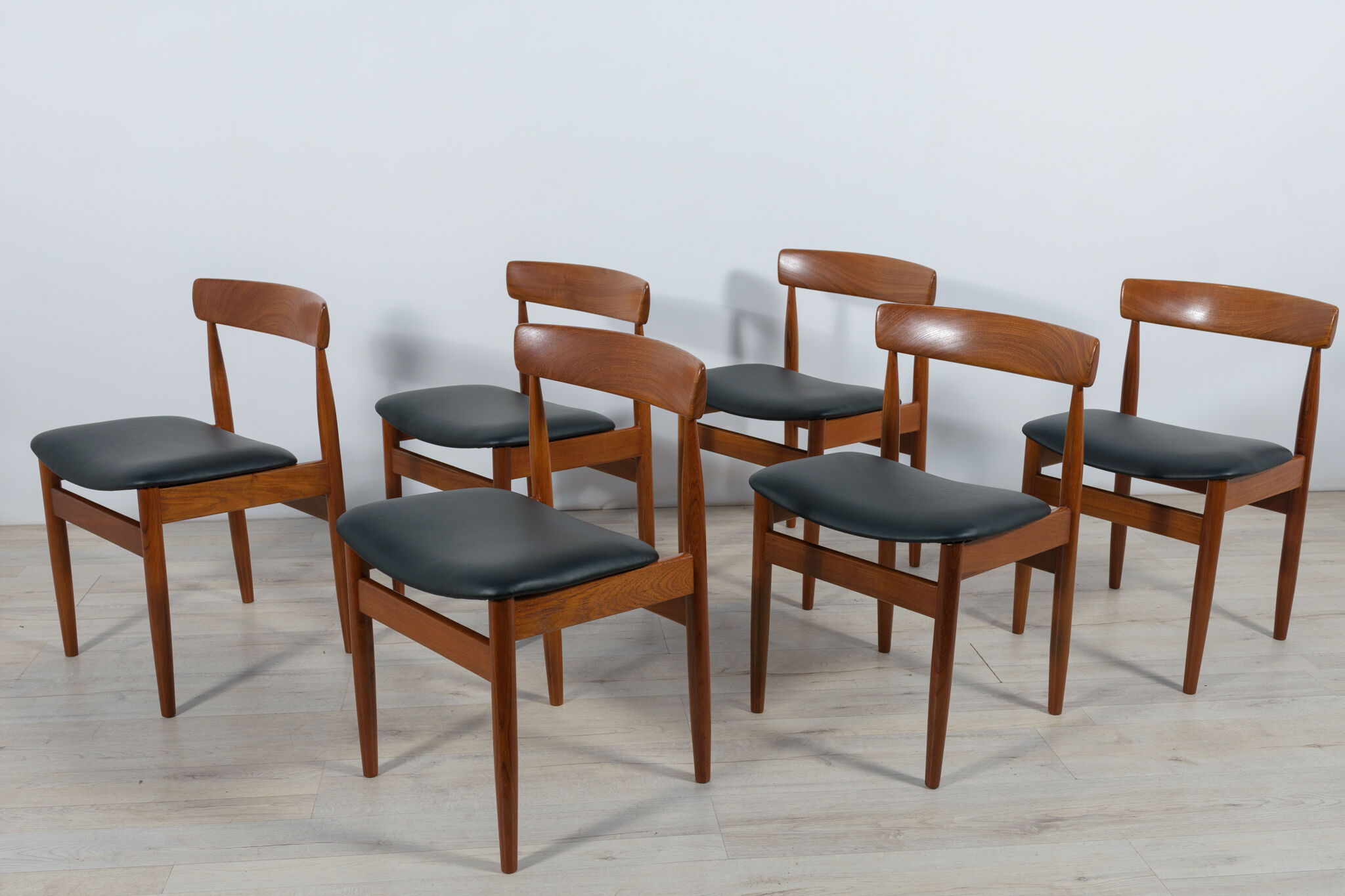 Mid-century teak dining chairs, 1960s, set of 4