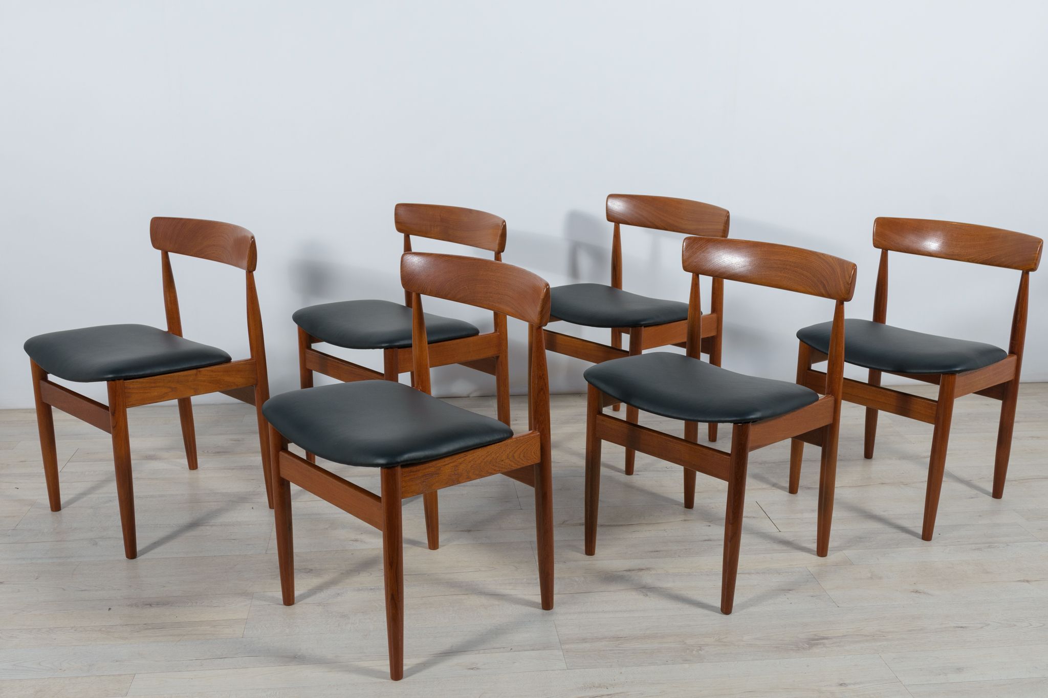 Mid-century teak dining chairs, 1960s, set of 4